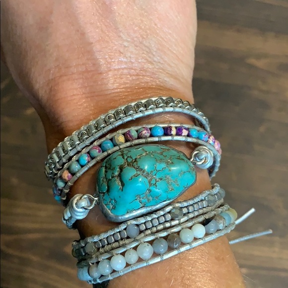 Jewelry - Gorgeous Boho Turquoise wrap bracelet